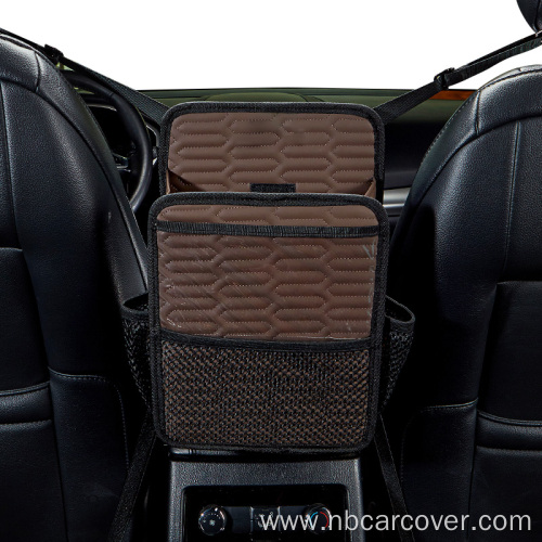 Car organizer between seats car hanging storage bag